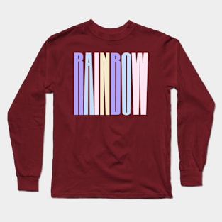 Rainbow Typography T-Shirt Design For Kids Long Sleeve T-Shirt